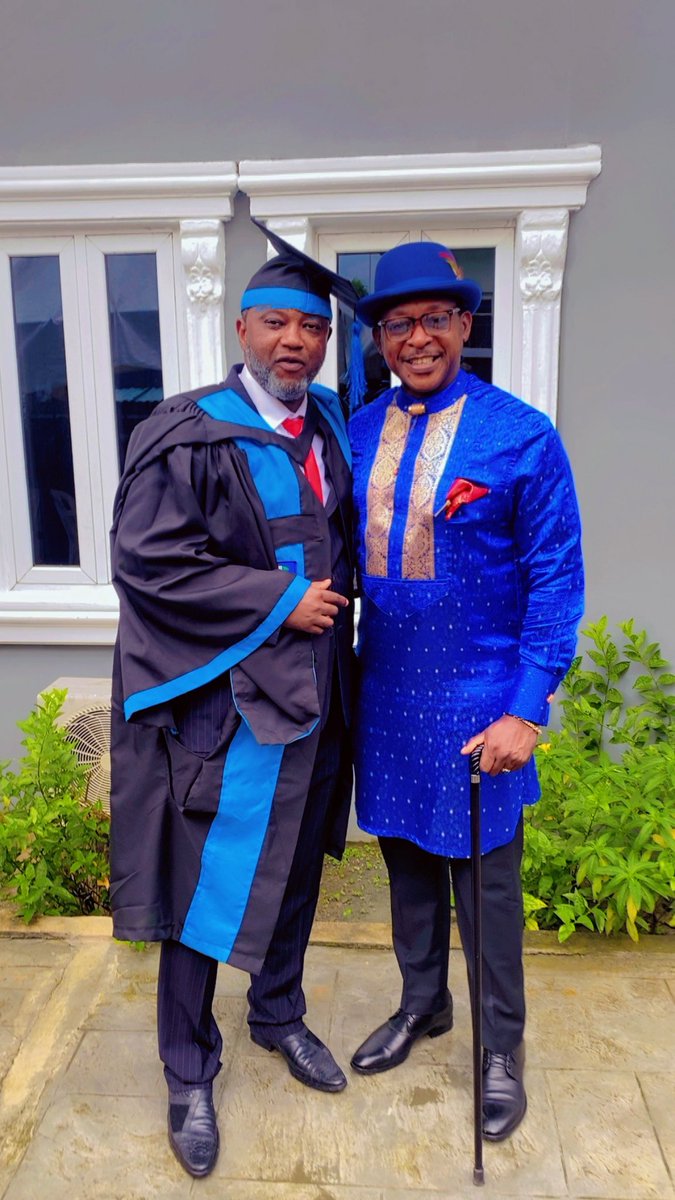 masiobi's tweet image. Today I joined my dearest friend cum brother Emmanuel Nde Azodoh at his convocation in M.Sc Marketing at the prestigious university of Port Harcourt.
My dear brother, PhD loading ooo 👏👏👏👏
