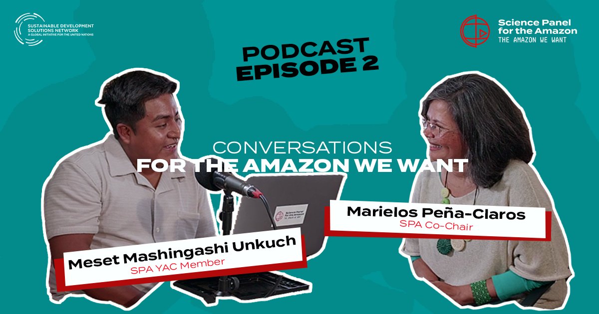 theamazonwewant's tweet image. We’re excited to share Episode 2 of our #Podcast “Conversations for The Amazon We Want”!
🎙️This time, Youth Advisory Committee Member Meset Mashingashi Unkuch and SPA Co-Chair Marielos Peña-Claros come together in a powerful conversation.
Watch with English subtitles:…