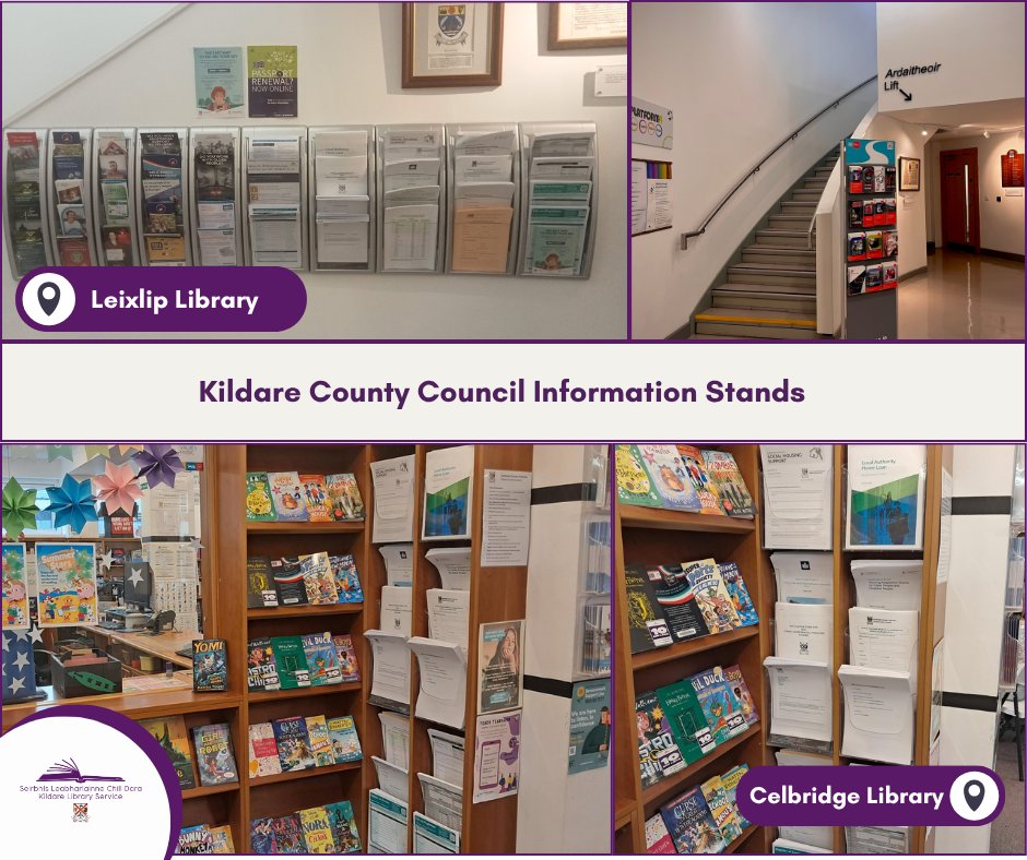 kildarelibrary's tweet image. #LeixlipLib and #CelbridgeLib now house @KildareCoCo Information stands, which have been stocked by Corporate Services. Some of the leaflets and forms available on the stands includes info on housing clinics, older persons grants forms and information around the housing services…