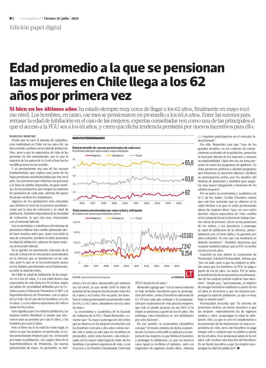 💬 "Uno de los grandes desafíos, en un contexto de envejecimiento acelerado de la población, es potenciar el mercado laboral de los mayores y mejorar su empleabilidad. Ojalá sea un tema presente en todos los programas de gobierno", señala nuestra directora <a href="/Pbspaulita/">Paula Benavides</a> en
