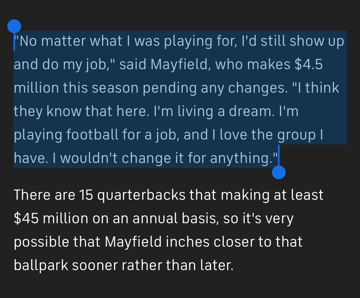 Baker Mayfield is an elite QB