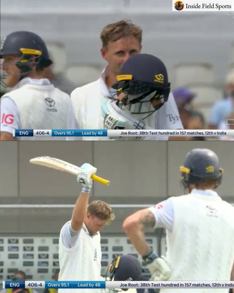 IFSPORT_'s tweet image. Test century number 38 for Joe Root. His 12th against India. Takes off his helmet and soaks in all the applause from everyone present in the stadium. The modern-day legend continues to step up for his country
#Test #JoeRoot #EnglandCricket #Century #InsideFieldSports
#Milestone