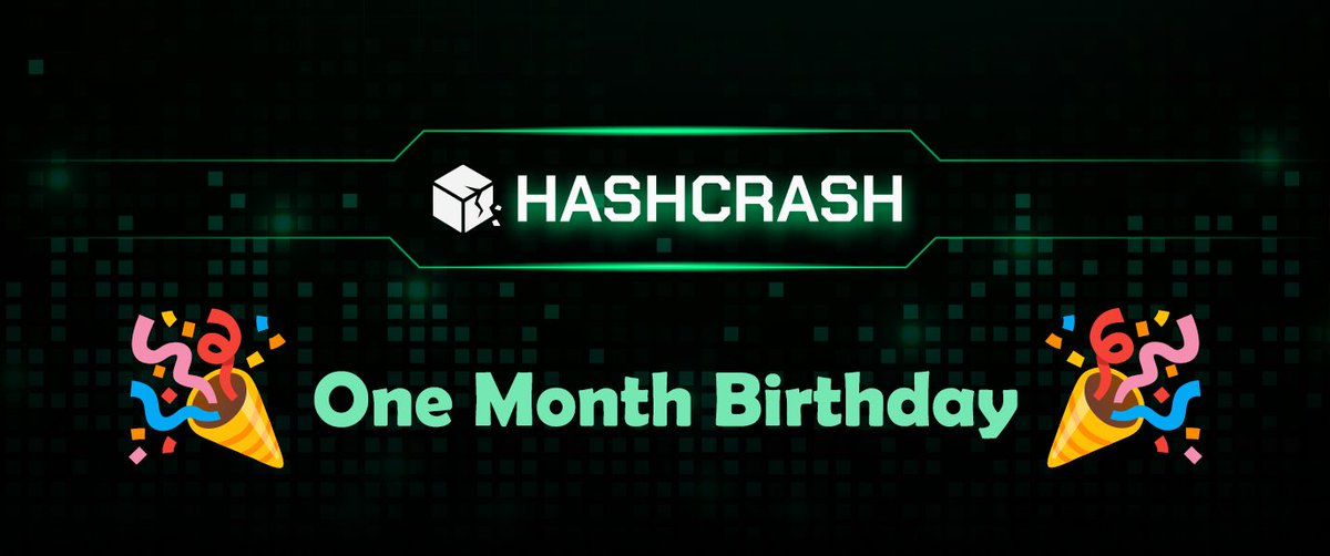 Hashcrash is 1 month old today!

We would like to extend a heartfelt thank you to:
<a href="/Pons_ETH/">Pons Asinorum</a> + <a href="/bearish_af/">BEARISH</a> for hosting an exeptional hackathon and all the support 🐸🐻
<a href="/rektmando/">Mando</a> for the liquidity injection and advice 🦆
<a href="/AbstractChain/">Abstract</a> for existing 💚

The players and stakers! ❤️