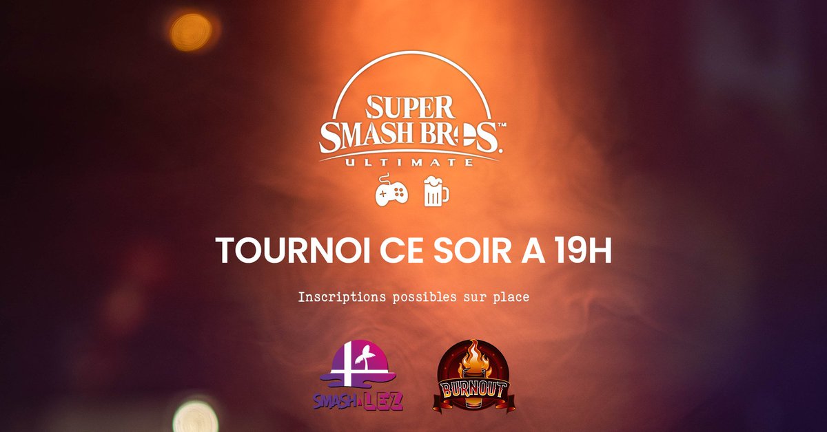 Burnout Bar (@leburnoutbar) on Twitter photo On vous retrouve ce soir avec les potes de <a href="/SmashALez/">Smash À Lez ⚽️ #NEI</a> pour un nouveau tournoi Ultimate 🫶 On vous retrouve ce soir avec les potes de <a href="/SmashALez/">Smash À Lez ⚽️ #NEI</a> pour un nouveau tournoi Ultimate 🫶