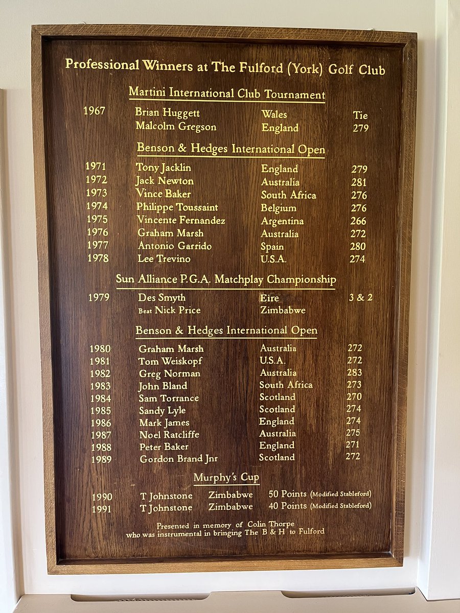 NCG Top 100s (@ncgtop100s) on Twitter photo Hello and welcome to <a href="/fulfordgolfclub/">Fulford Golf Club</a> โณ๏ธ
Itโs another glorious day as we come to day 5๏ธโฃ of the Yorkshire Swing on the <a href="/NCG_com/">National Club Golfer</a> Top 100s Tour!
Many a name has won here, with 20 years of <a href="/DPWorldTour/">DP World Tour</a> events in its history! Who wins today? ๐ Hello and welcome to <a href="/fulfordgolfclub/">Fulford Golf Club</a> โณ๏ธ
Itโs another glorious day as we come to day 5๏ธโฃ of the Yorkshire Swing on the <a href="/NCG_com/">National Club Golfer</a> Top 100s Tour!
Many a name has won here, with 20 years of <a href="/DPWorldTour/">DP World Tour</a> events in its history! Who wins today? ๐