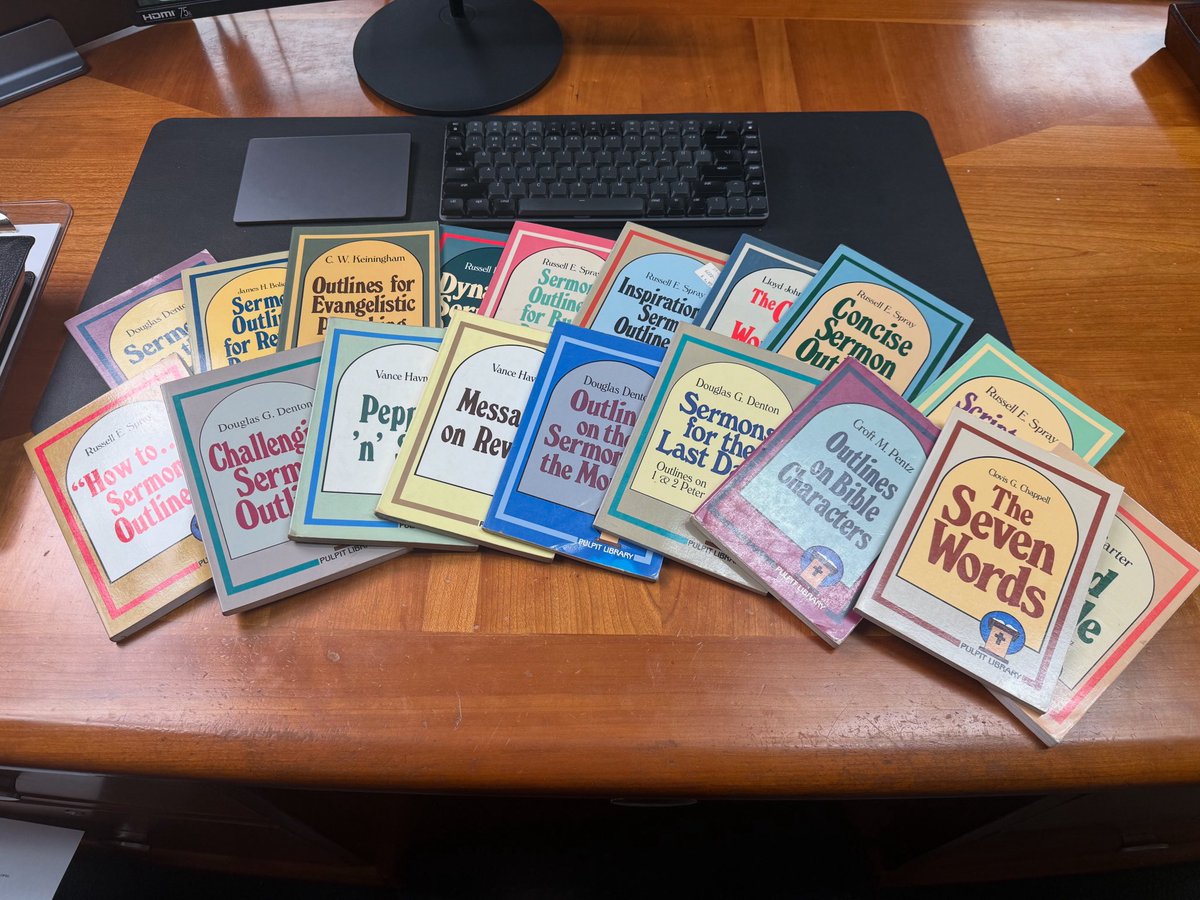 These sermon outline booklets were some of the first books I bought as a boy preacher. They were a key part of my early sermon preparation. Showing them off to my dad, he said that these books were published for people like me - preachers looking for shortcuts. I’ve held on to