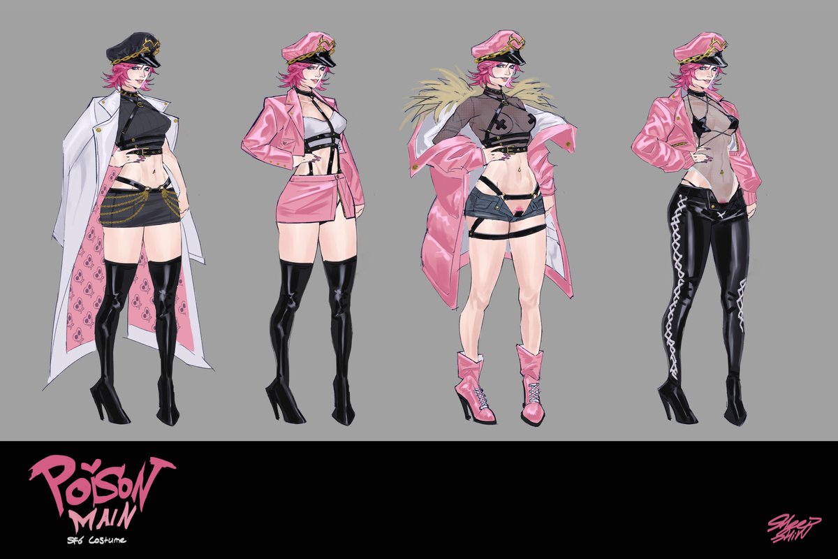 sheep_shin's tweet image. Poison Street Fighter 6 Main Outfit FanDesign