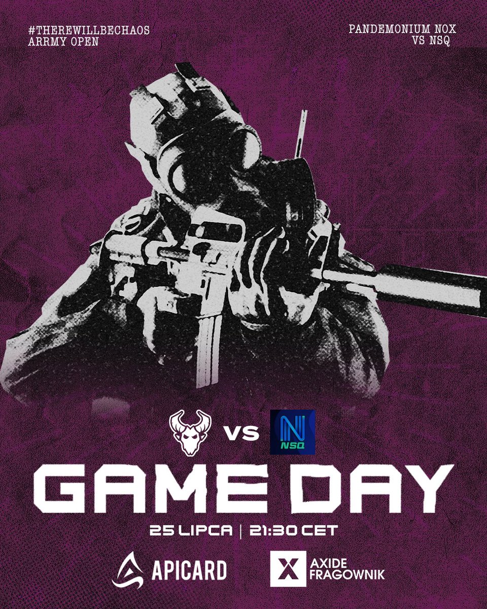 🔥MATCHDAY🔥

Noxik dzisiaj rozgra swój ostatni mecz w <a href="/ARRMYgg/">arrMY</a> OPEN s13 😄

🆚 <a href="/NeptykSquad/">NSQ</a> 
⏰ 21:30
📺 <a href="/iTeKa0/">iTk-</a> nasz pov - oraz <a href="/SzataaaCS/">Szataaa</a> 

twitch.tv/iteka0

<a href="/vanovano175237/">Vano76</a> <a href="/lertyareaa/">lertyareaa</a> <a href="/iTeKa0/">iTk-</a> <a href="/Tiscolek_/">Tisco</a> 

<a href="/Apicardpl/">Apicard Gaming Solutions</a> <a href="/Axidepl/">Axide.pl</a> 
#ThereWillBeCHAOS