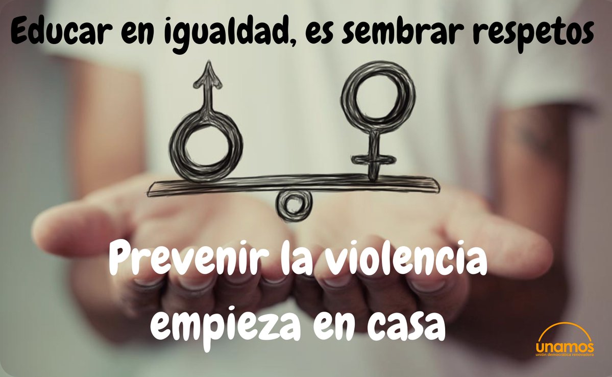 unamosnica's tweet image. Para erradicar la violencia contra las mujeres, es fundamental comprender que educar en igualdad es sembrar respeto desde las edades más tempranas. La prevención de la violencia comienza en casa, donde se gestan los primeros valores y se moldean las percepciones sobre el mundo y…