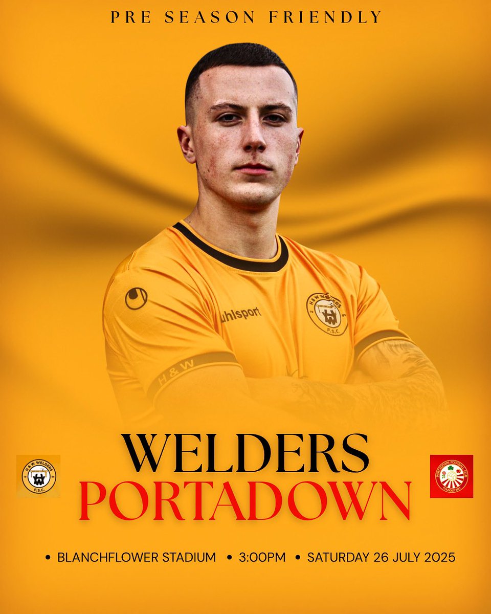 𝗡𝗘𝗫𝗧 𝗠𝗔𝗧𝗖𝗛 ⚽️

On Saturday afternoon we welcome Portadown FC to Blanchflower Park as we continue pre season preparations.

We hope to see you there supporting the lads 👏
