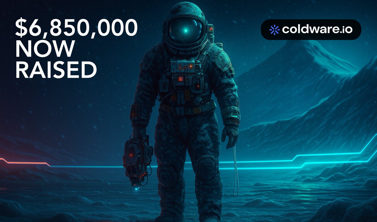 ColdwareNetwork's tweet photo. ❄️ $6.85M+ RAISED
🧊 1.22B $COLD CLAIMED
🥶 68% SOLD!
The bonding curve is LIVE!
🔵 Current Price: 0.008 USDT
🔴 Next Autobump: 0.00975 USDT — locks at 100% fill.
Miss this stage = pay more.
💠 $COLD now → https://t.co/dB5CdCczV6
#Coldware #TokenSale #Presale #Web3 https://t.co/gOyRqBpooZ