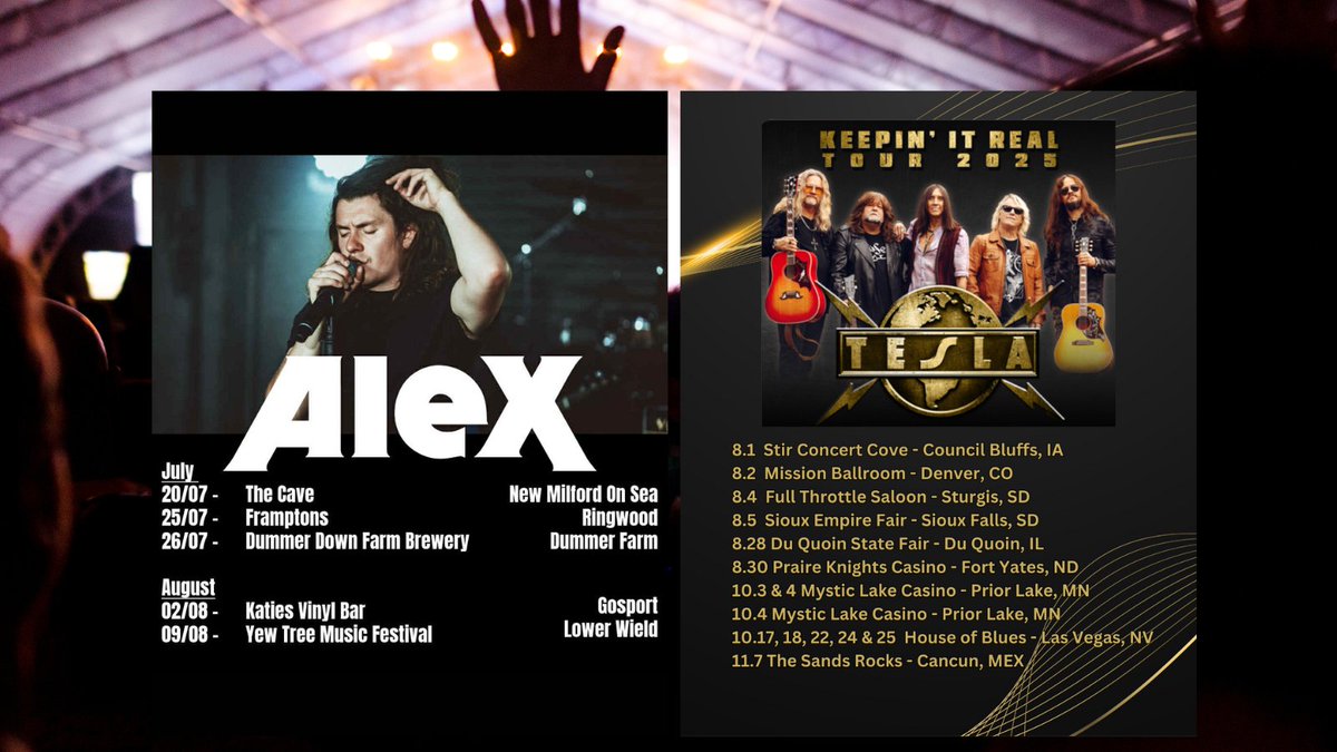 We are hoping to bring Violet Breed to do some live shows in '26.

Here's our schedule with our other bands.

AleX can be caught in the UK with Brian and the big T in the USA.