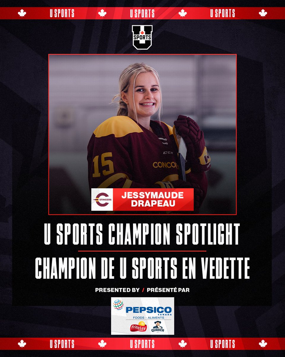 USPORTSca's tweet image. This week we chat with Concordia Stingers’ women's hockey player Jessymaude Drapeau about her journey to university sport 🏒
Full interview is out today at 3 pm ET ⬇️ L’interview complète est diffusée aujourd’hui à 15 h HE
youtube.com/@usportsca
Cette semaine, nous…
