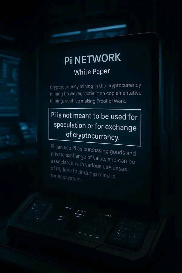 📜 Extract from the Official Pi White Paper – Page 12:  "Pi is not meant for speculation, and its utility will be rooted in real use cases." 

This is written—black and white—by the Pi Core Team themselves.

Pi is not a trader’s toy. It is not a pump-and-dump token.