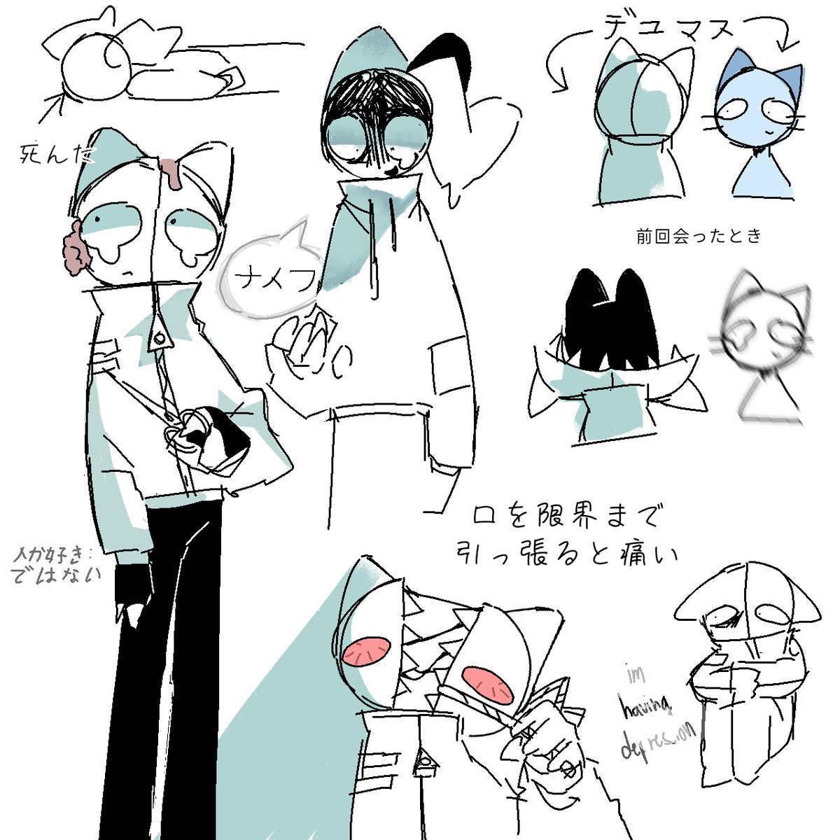 wenda0003's tweet image. My oc in teach the cat (私のアート)