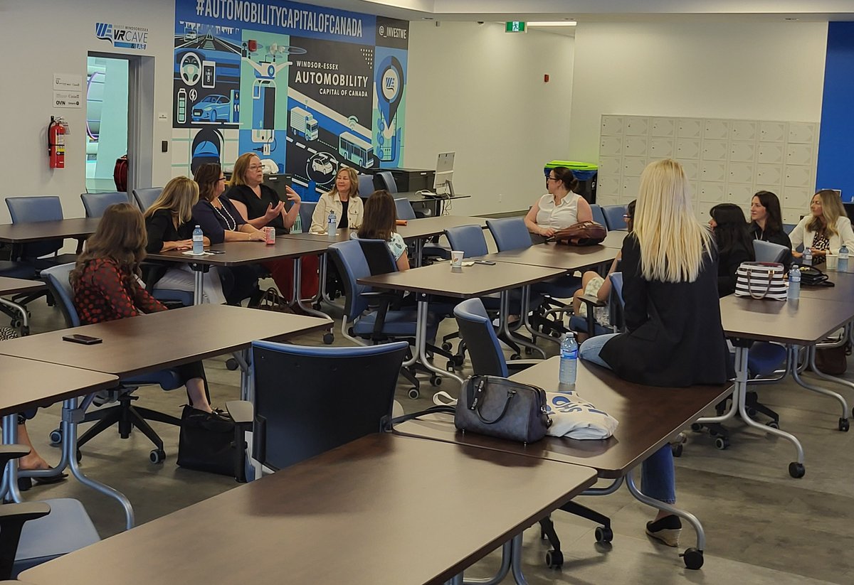 _investwe's tweet photo. Our team had great time welcoming @WEtechAlliance's Women and Mobility peer group for an exclusive tour of the IWE VR Lab - powered by #VIROO. They explored a variety of immersive VR demos and got a first-hand look at the cutting-edge technology shaping the future of our region. We also shared exciting updates about the Battery Boost Technical Training Program and the impactful hands-on experiences participants are gaining to build careers in the growing battery manufacturing sector.
Invest WindsorEssex is proud to support the Women in Mobility initiative and we look forward to the next opportunity to connect, learn and explore #WindsorEssex.
Learn more about Battery Boost ➡️ https://t.co/0zFzO4sZlX
@Virtualware | @NextStarEnergy | @TheJobShoppe | #UpskillCanada | @paletteskills | @ISED_CA
