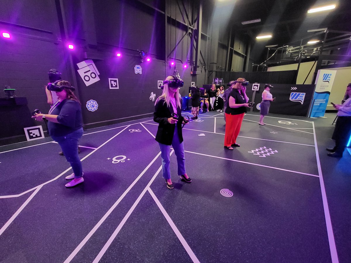 _investwe's tweet photo. Our team had great time welcoming @WEtechAlliance's Women and Mobility peer group for an exclusive tour of the IWE VR Lab - powered by #VIROO. They explored a variety of immersive VR demos and got a first-hand look at the cutting-edge technology shaping the future of our region. We also shared exciting updates about the Battery Boost Technical Training Program and the impactful hands-on experiences participants are gaining to build careers in the growing battery manufacturing sector.
Invest WindsorEssex is proud to support the Women in Mobility initiative and we look forward to the next opportunity to connect, learn and explore #WindsorEssex.
Learn more about Battery Boost ➡️ https://t.co/0zFzO4sZlX
@Virtualware | @NextStarEnergy | @TheJobShoppe | #UpskillCanada | @paletteskills | @ISED_CA