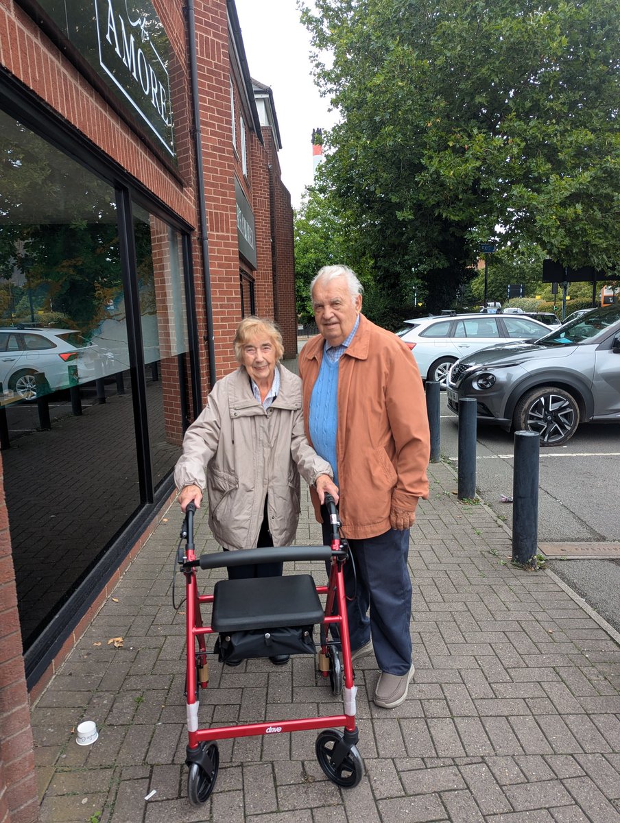 Robadam69's tweet photo. Just taken Nanan 86 to get her first mobility aid. Opa (90).still drives though only to anywhere serving San Miguel or chicken wings. #TopDad https://t.co/m9U3bd6elH