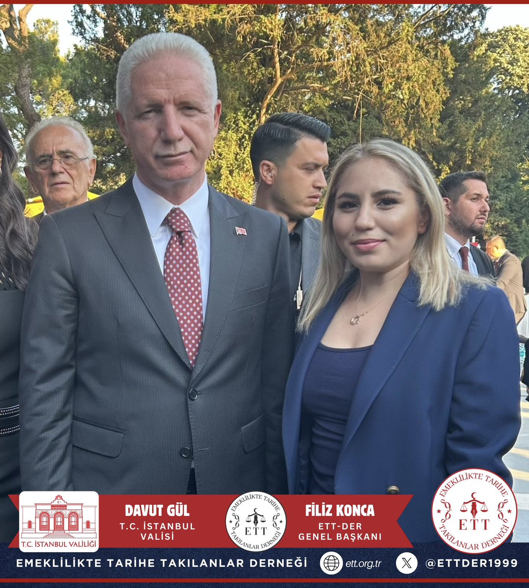 Kuzey Kıbrıs Türk Cumhuriyeti Cumhurbaşkanı Sayın Ersin Tatar Beyfendi’nin katılımlarıyla gerçekleşen Kıbrıs Barış Harekâtı’nın 51. yıl dönümü anma programında, Emeklilikte Tarihe Takılanlar Derneği (ETTDER) olarak protokolde yer almaktan büyük bir onur duyduk.

Program