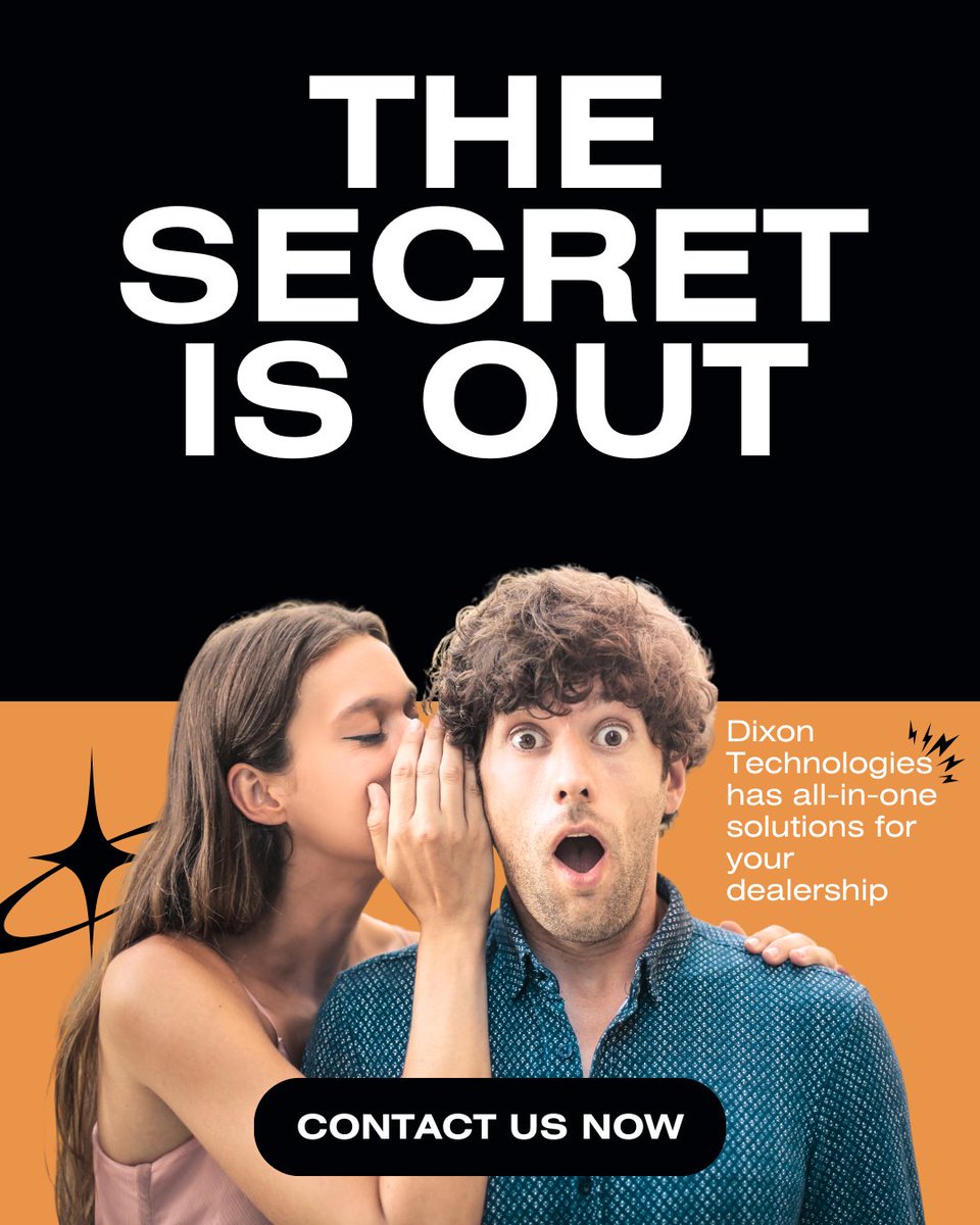 DixonTechnology's tweet image. 🤫 The secret’s out… and it’s a game-changer!
No more juggling fragmented systems—Dixon Technologies delivers all-in-one solutions built specifically for dealerships. 
Ready to simplify success? We’ve got you covered.
#DixonTechnologies #DealershipSolutions #AllInOnePlatform