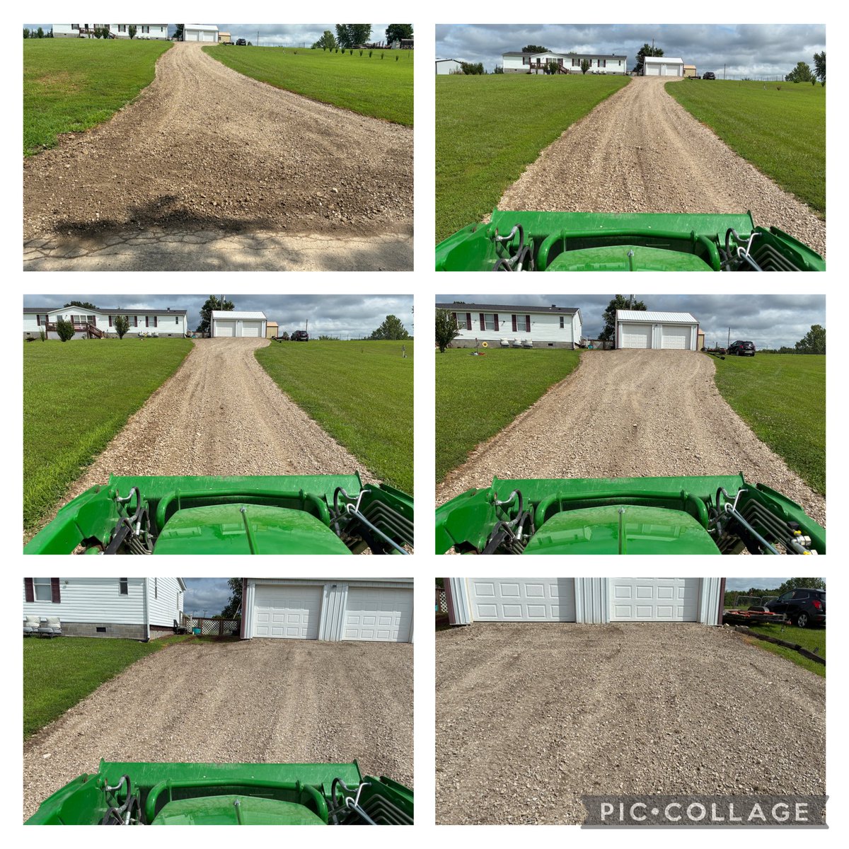kostertsd's tweet photo. After over 5 years &amp; about 100 driveways this is the last one, but I will still be doing garden tilling in the fall &amp; spring, pretty sure I have at least 5 more years in me for those.

I torched this driveway first then did the tractor work, turned out great! https://t.co/oNS6vfXS6o