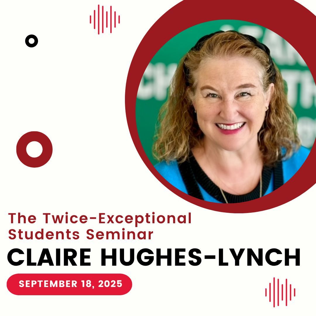 Gifted Studies (@giftedstudies) on Twitter photo Our Fall workshops begin with the Twice-Exceptional Students Seminar!
For anyone who supports 2e students—gifted students with disabilities or learning differences. Learn more and register here: wku.edu/gifted/2e/inde… 
#mindsonhandson #2e #twiceexceptional #gifted Our Fall workshops begin with the Twice-Exceptional Students Seminar!
For anyone who supports 2e students—gifted students with disabilities or learning differences. Learn more and register here: wku.edu/gifted/2e/inde… 
#mindsonhandson #2e #twiceexceptional #gifted