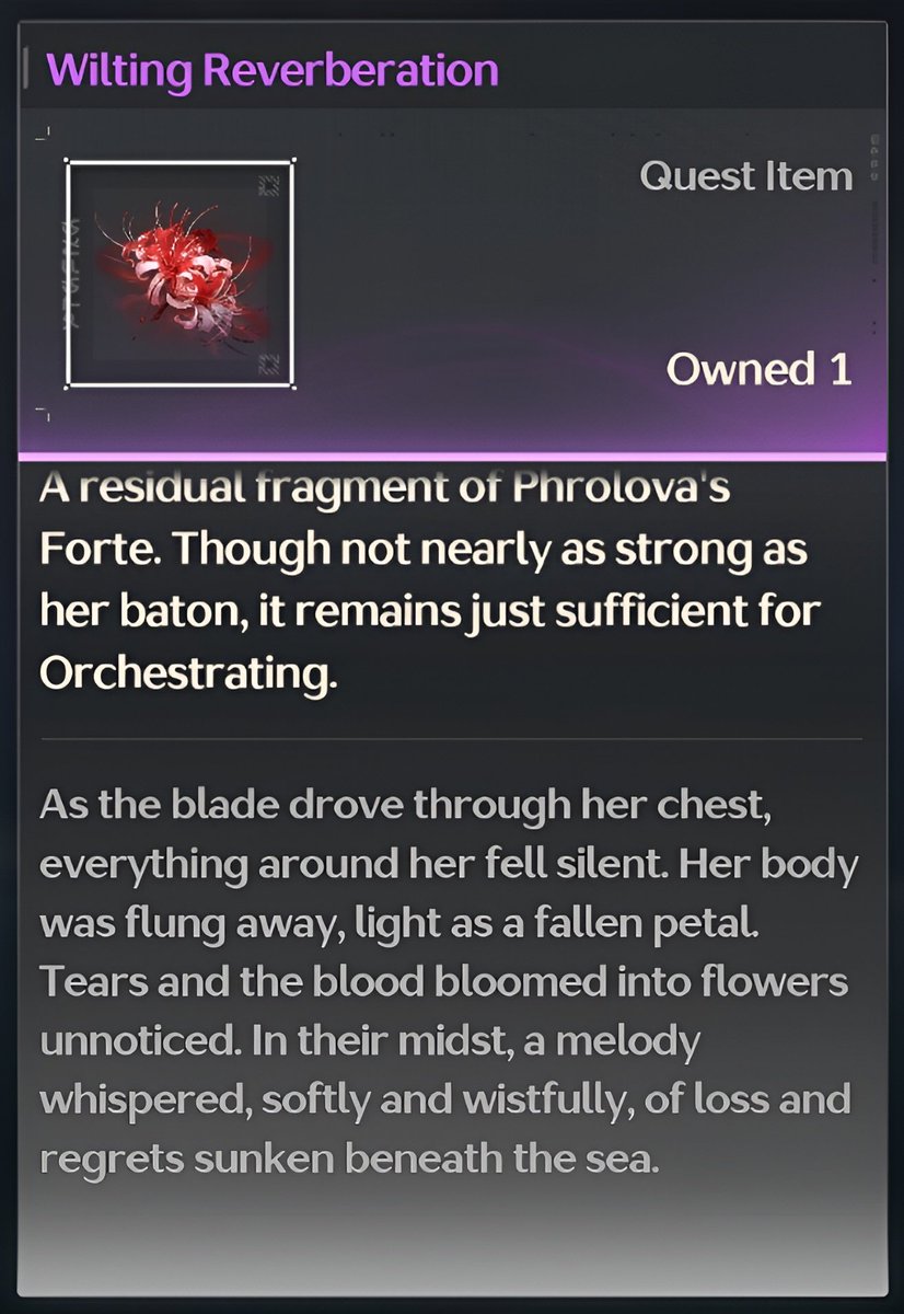 a_daayum's tweet image. though we didnt see any blood (bcs of cn regulation), phrolova gadget confirmed that rover's blade stab through her chest.