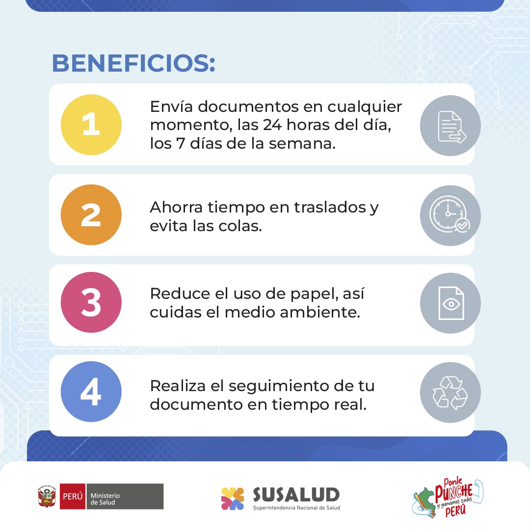 SUSALUDPerú (@susaludperu) on Twitter photo ¡Conoce los 4 beneficios de utilizar la Mesa de Partes virtual de <a href="/SuSaludPeru/">SUSALUDPerú</a> .
✅ Envía documentos a #SUSALUD vía Mesa de Partes Virtual, en el
siguiente link:
app15.susalud.gob.pe:8082/registro
#ProtegemosTusDerechos #ServiciosDigitalesSUSALUD #SomosSUSALUD
#SUSALUDContigo24x7 ¡Conoce los 4 beneficios de utilizar la Mesa de Partes virtual de <a href="/SuSaludPeru/">SUSALUDPerú</a> .
✅ Envía documentos a #SUSALUD vía Mesa de Partes Virtual, en el
siguiente link:
app15.susalud.gob.pe:8082/registro
#ProtegemosTusDerechos #ServiciosDigitalesSUSALUD #SomosSUSALUD
#SUSALUDContigo24x7