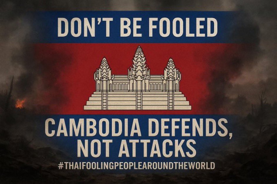 luffystuzzy's tweet photo. Thai is trying to fool people around the world. Thai is bigger than Khmer. Thai has a lot of influencers, celebrities bigger than Khmer. But just because they have a big voice, doesn't mean they get to change the story.
#Thaifoolingpeoplearoundtheworld
#ThailandStartedTheWar https://t.co/16obUiFieZ