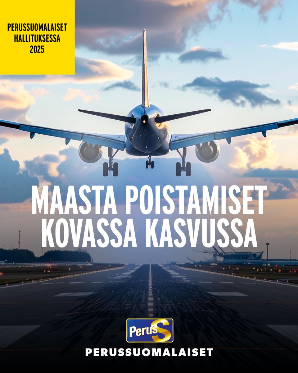 persut's tweet image. Palautuskone kerää kierroksia ja maastapoistamisten määrä on kasvussa. Näin pitää ollakin. Suomessa ollaan paperit kunnossa tai ei ollenkaan.