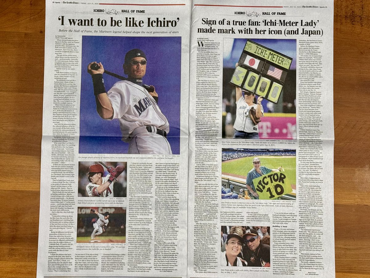 Paul Barrett (@paulbarrett6) on Twitter photo Amazing work by the <a href="/SeaTimesSports/">Seattle Times Sports</a> team: Pick up today’s Seattle Times for our commemorative Ichiro Hall of Fame section designed by <a href="/richboudet/">Rich Boudet</a>. Great job by all involved! Amazing work by the <a href="/SeaTimesSports/">Seattle Times Sports</a> team: Pick up today’s Seattle Times for our commemorative Ichiro Hall of Fame section designed by <a href="/richboudet/">Rich Boudet</a>. Great job by all involved!