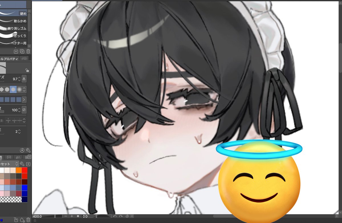 SNN_shq's tweet image. 最近この顔しか描いてない～！
けどこの顔描くの楽しい～～～！！！！！🤪
