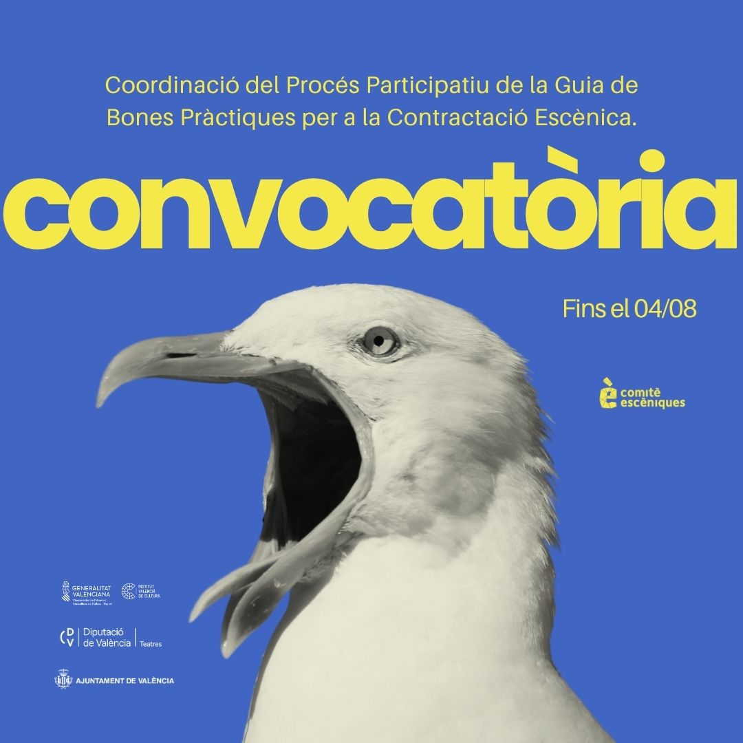 Atenció! 🔸🔸 Comitè Escèniques obri convocatòria per a contractar una persona o entitat que assumisca la coordinació del procés participatiu vinculat a l’elaboració de la Guia de Bones Pràctiques per a la Contractació Escènica.

📆 fins el 4 d'agost 👉 comiteesceniques.org/intervencio-po…