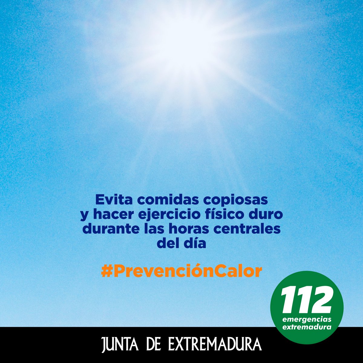 #Consejo112Extremadura #PrevenciónCalor