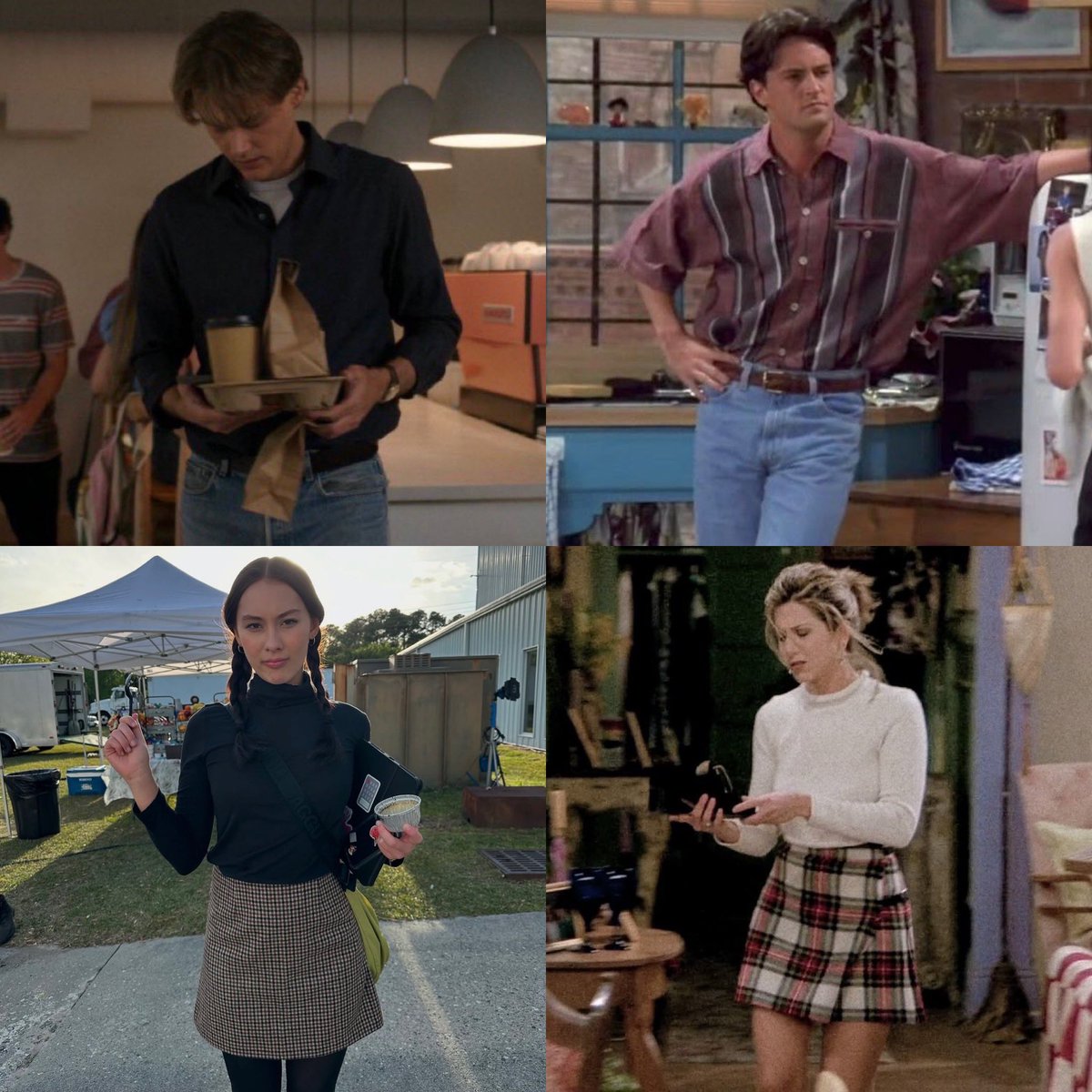 otbperrie's tweet image. some of conrad’s looks this season is giving chandler in the 90s and belly’s is giving rachel, they did that for me