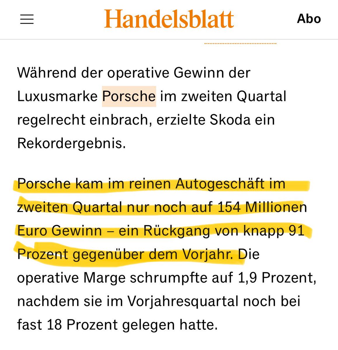 RonnyGolisch's tweet image. 91% Einbruch bei Porsche 👀 ist krank‼️
Auch hier kostet die Ignoranz leider wieder Arbeitsplätze 🫤
handelsblatt.com/unternehmen/in…