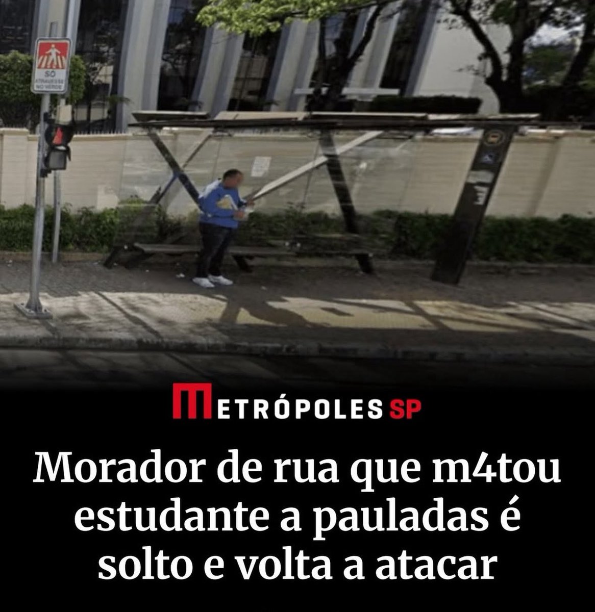 flferronato's tweet image. Um morador de rua, com histórico violento, matou a pauladas um homem que andava na calçada para encontrar sua esposa no Shopping.
O morador de rua foi preso e liberado na audiência de custódia.
Adivinhem o que aconteceu??
Mas violenta mesmo é a Débora, que pichou uma estátua…
