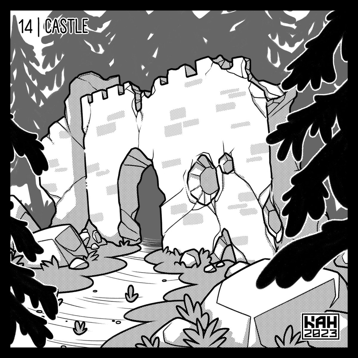 MrHinkleDraws's tweet image. A small guard post now sits abandoned and forgotten in the woods 🏰🌲 Drawn in 2023 for #Inktober
#MrHinkleDraws #Art #Castle #Fantasy #FantasyArt #EnvironmentArt #BlackAndWhite
