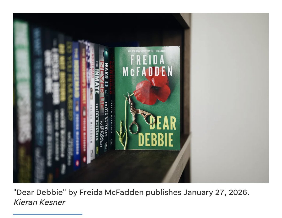 DiggerKPs139's tweet image. I had to stop packing because….I just found out that #FreidaMcFadden is releasing a new book in January. For all of the #McFan’s this is a great day! Now back to packing. #FreidaReadah #LoveToRead