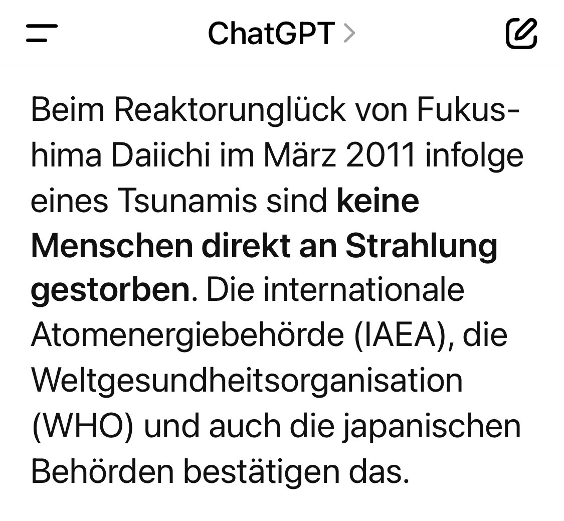 GEHEIM0815's tweet photo. @norisknofun21 @von_Boedefeld77 Tschernobyl war ein Unfall mit Strahlentote! Fukushima? (siehe Anhang!) Die Toten wurden durch den Tsunami verursacht. Aber sicherlich gehst Du davon aus, dass Deutschland am pazifischen Feuerring liegt! https://t.co/rrF1BEmRn7