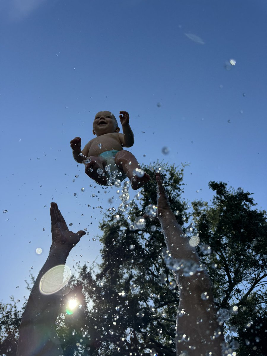 Isaac is such a water loving little man!