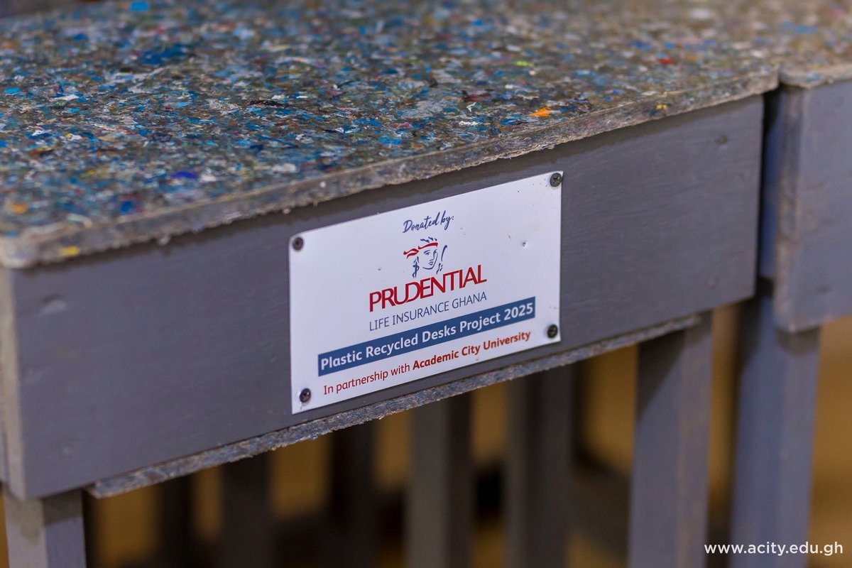 Makafui Awuku (@awukumakafui) on Twitter photo Another 100 desks from the recycled pure water sachet waste for Ghegbeyise School in Dansoman. 200 desks in total out there for 7 schools with 500,000 pure water sachet waste recycled. <a href="/prudentiallife6/">prudential life</a> funded this through a partnership with <a href="/acitygh/">Academic City University</a> 🔥🇬🇭🙏🏿💪🏿 Another 100 desks from the recycled pure water sachet waste for Ghegbeyise School in Dansoman. 200 desks in total out there for 7 schools with 500,000 pure water sachet waste recycled. <a href="/prudentiallife6/">prudential life</a> funded this through a partnership with <a href="/acitygh/">Academic City University</a> 🔥🇬🇭🙏🏿💪🏿