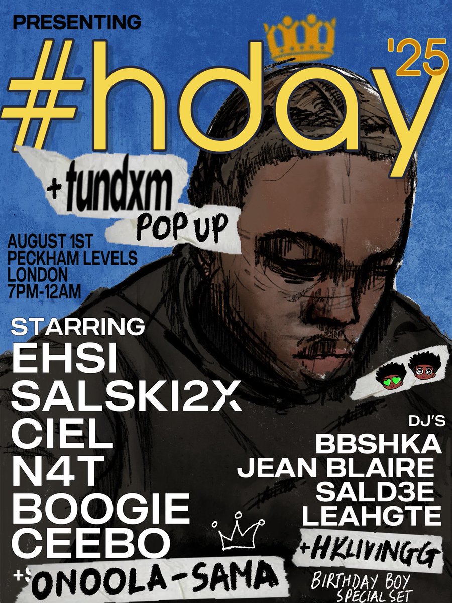 #HDAY25 IN 1 WEEK, WHO'S READY TO DANCE?

INTRODUCING <a href="/onoolasama/">øn00la 💋</a> AS OUR FIRST VERY SPECIAL GUEST FOR THE NIGHT

WE’RE ALSO EXCITED TO ANNOUNCE WE’LL BE HOSTING A <a href="/tundstoyo/">ً</a> POP UP ON THE NIGHT ASWELL!! 

&amp; LASTLY, A SPECIAL DJ SET FROM THE BIRTHDAY BREH HIMSELF <a href="/hklivingg/">👑</a>