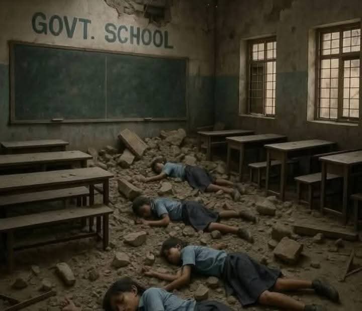 sangwa_arvind's tweet photo. जब निरीक्षण कागजो में हो़ तो 
छते तो जमीन पर ही गिरेगी 
निःशब्द 😭
#पिपलोद झालावाड़
#सरकारी_स्कूल #झालावाड़
#शिक्षा_मंत्री_इस्तीफा_दो #SchoolBuilding #स्कूल_मर्जर https://t.co/BYUnVKSMrd