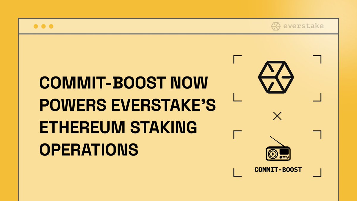 1/3 We’ve integrated <a href="/Commit_Boost/">Commit-Boost 📻 🕶️ 🦇🔊</a> into our Ethereum staking operations!

The rollout is the result of close collaboration, testing, and iteration—a true community effort we’re glad to contribute to.