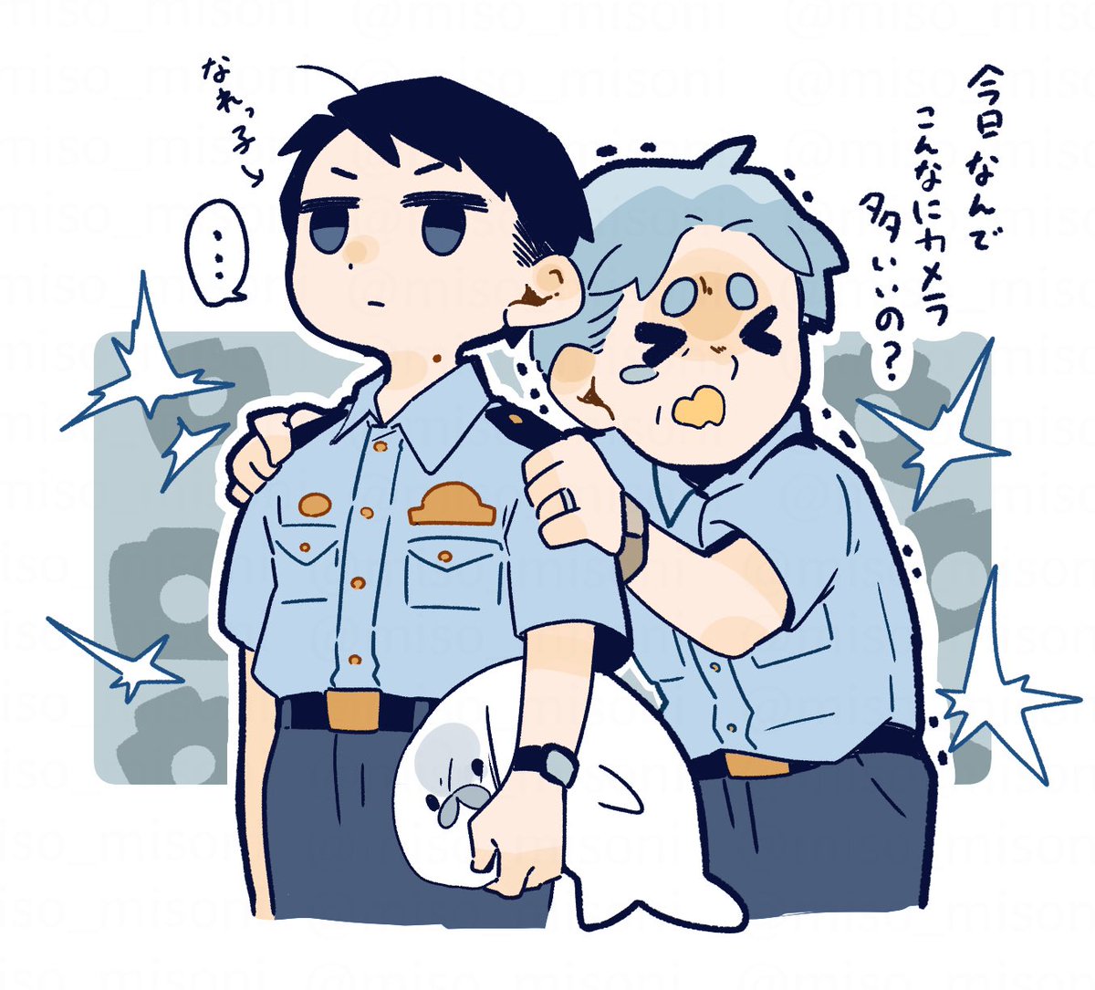 miso_misoni's tweet image. ｼｮﾁｮー会議に来たらカメラが想像の倍以上いて怖くなる宮さん。

 #1日できれば1ラクガキ