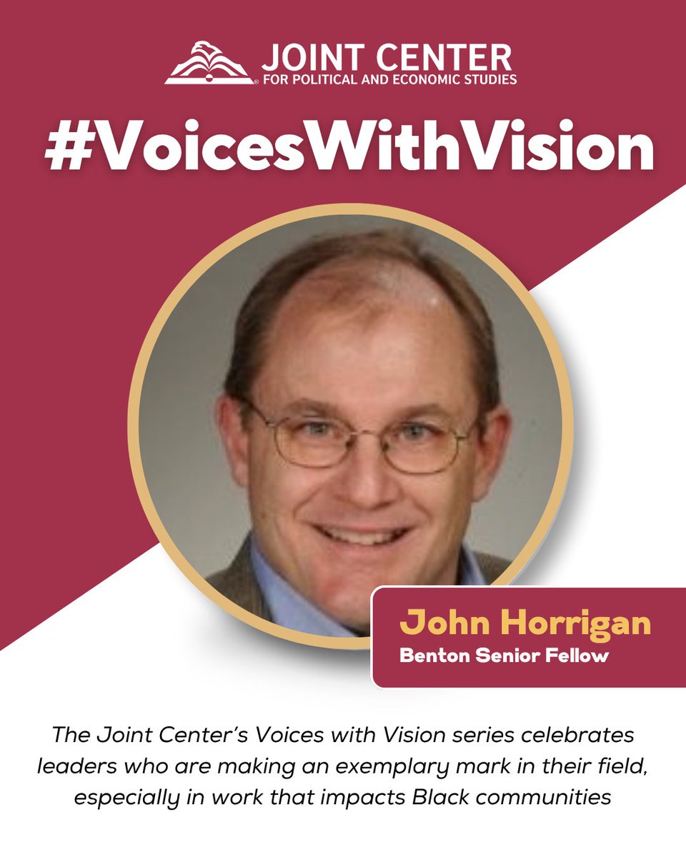 JointCenter's tweet image. This month, the Joint Center highlighted three leaders who are making an exemplary mark in their field for our new Voices with Vision series:
➡️ @CatGoughnour, assistant secretary, Just Communities at the Maryland Department of Housing and Community Development
➡️ John Horrigan,…