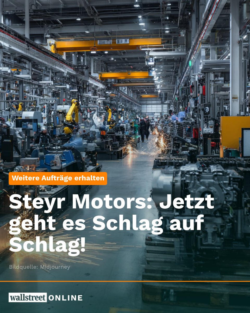 📈 Steyr Motors: Neue Aufträge beflügeln die Aktie – Diversifizierung nimmt Fahrt auf

wallstreet-online.de/nachricht/1967…

Der Spezialmotorenhersteller Steyr Motors liefert weiter Schlagzeilen: Neue Verträge im Wert von über 20 Mio. Euro sorgen für frischen Schub – diesmal auch außerhalb