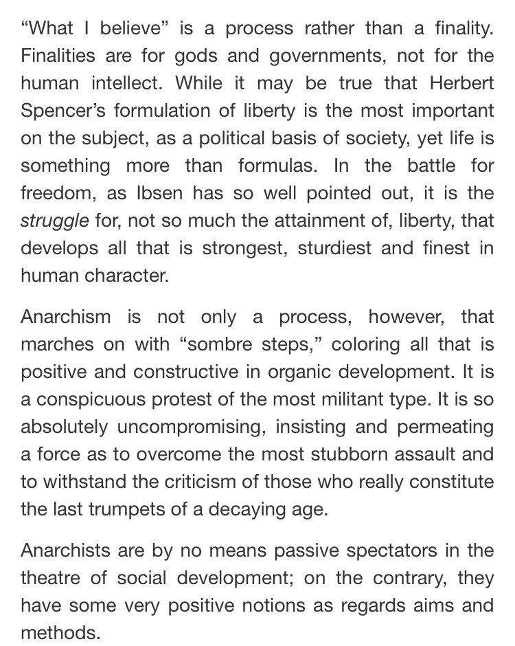 Reaganhater777's tweet image. Goldmans prose always feels like it was ripped from my soul
