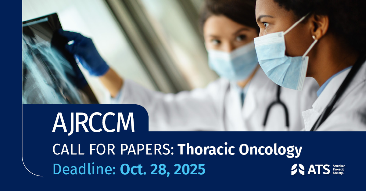 ATSBlueEditor's tweet image. 📣Call for Papers! 📣    

Looking for articles highlighting the spectrum of discovery in thoracic malignancies        

📅Deadline: October 28, 2025    

🔬Learn More Here: tinyurl.com/yc3f9r7y     

🖱️Submit here:  tinyurl.com/3h7dmm2x
@atstoa @atscommunity